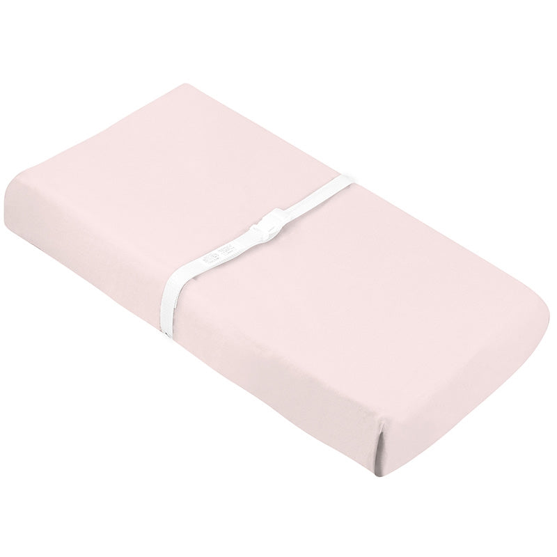 Organic Change Pad Sheet w- Slits for Safety Straps | Pink
