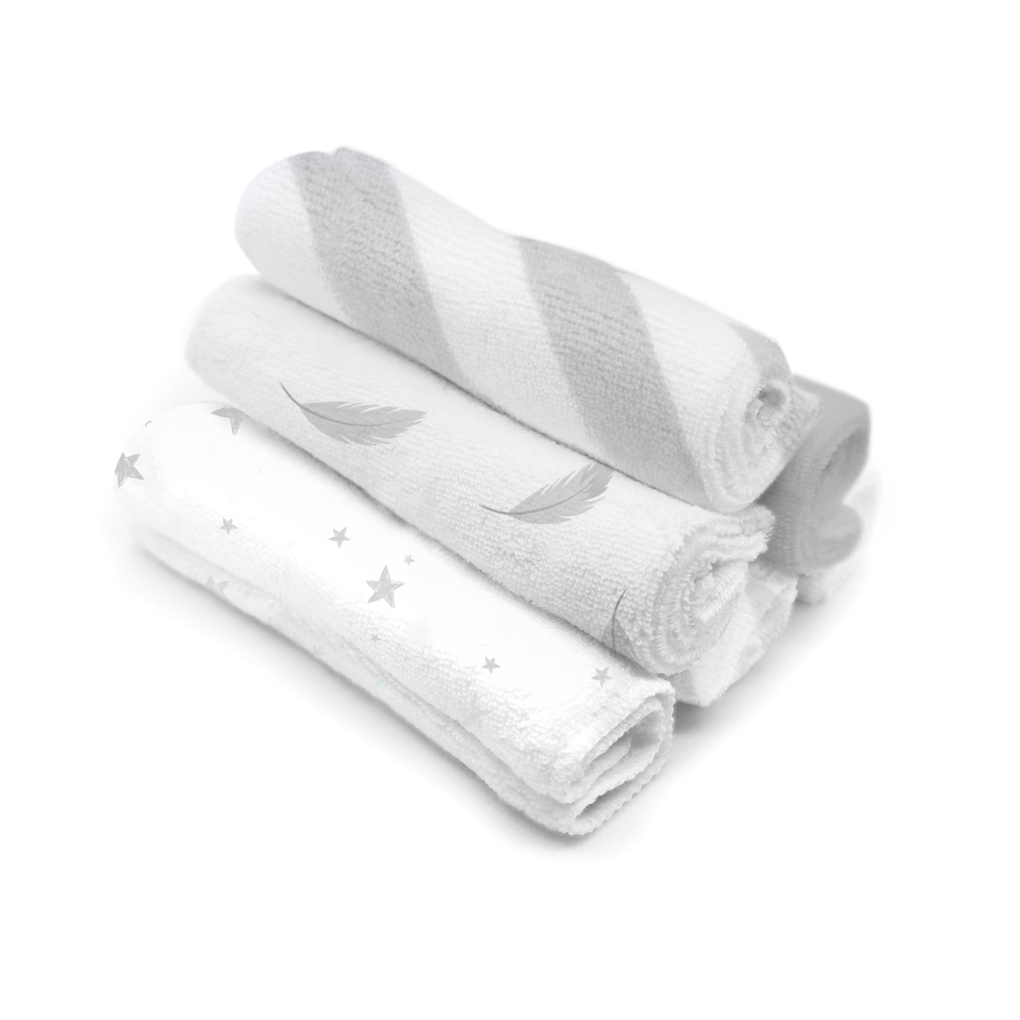 Kushies Washcloths 6-Pack  Grey - Kushies Baby USA Inc