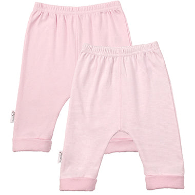  Cuffed Pant 2 Pack | Pink Solid-Stripe