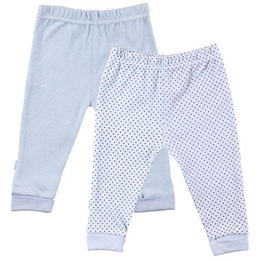 Cuffed Pant 2 Pack | Blue Solid-Dots