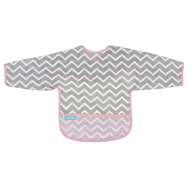 Cleanbib With Sleeves | Pink Chevron