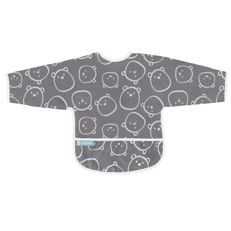 Cleanbib With Sleeves | Charcoal Bears