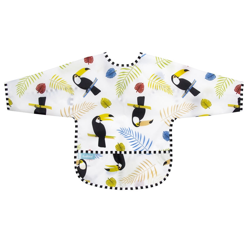 Cleanbib With Sleeves | White Toucans