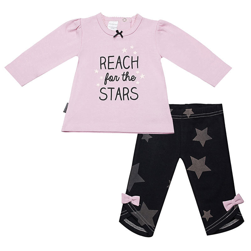 Bold Star LS T-Shirt &amp; Legging Set | Pink | Girl