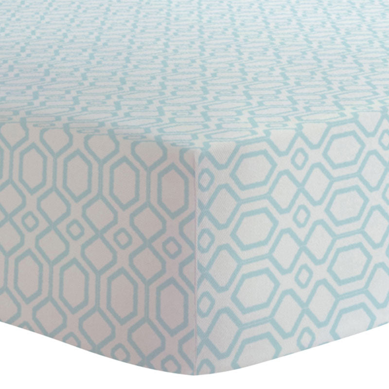 22&quot;x36&quot; Terry Change Pad Sheet | Turquoise Octagon