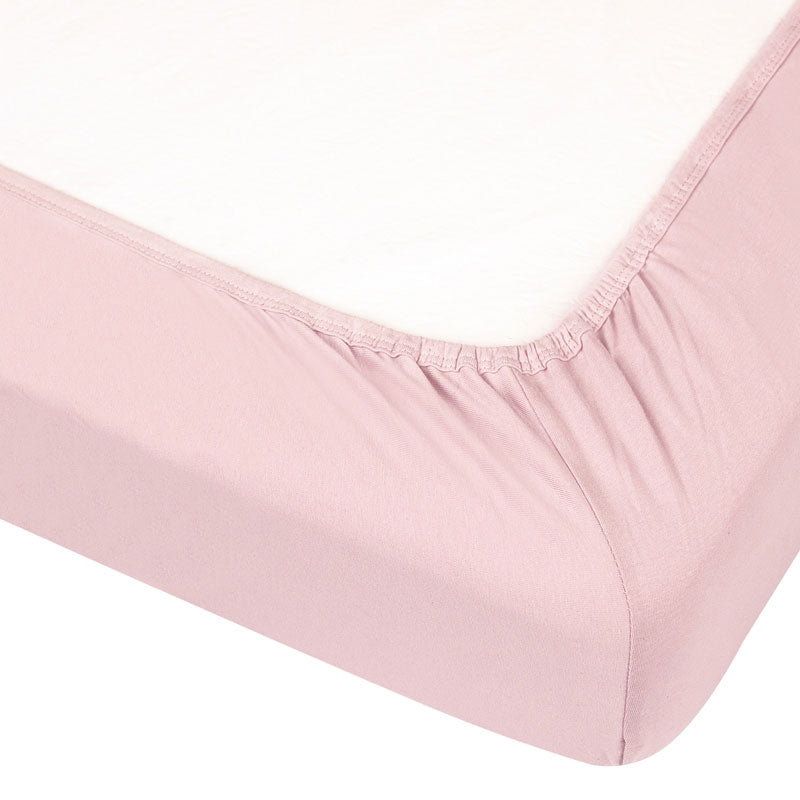 Organic Jersey Mini Crib Sheet | Pink
